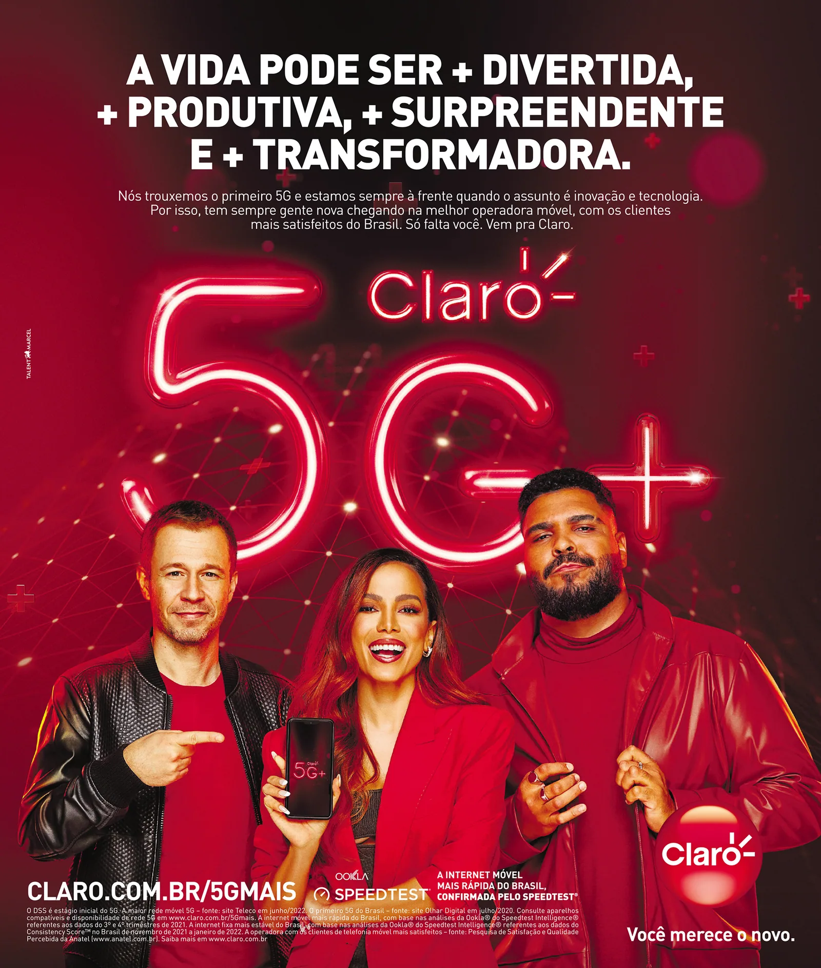 Claro. Direção de arte, campanha integrada e desdobramentos digitais.
