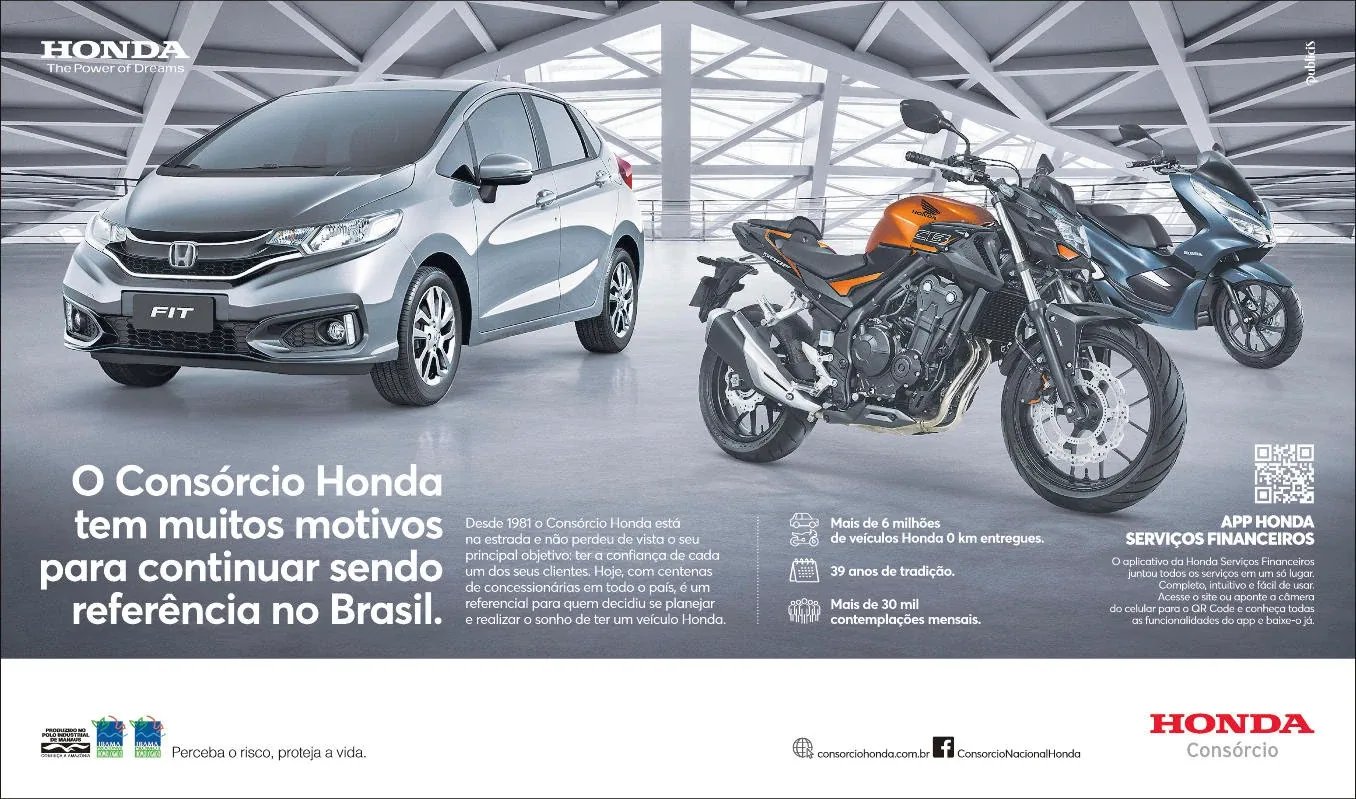 Honda Consórcio. Key visual, direção de arte e campanha integrada.